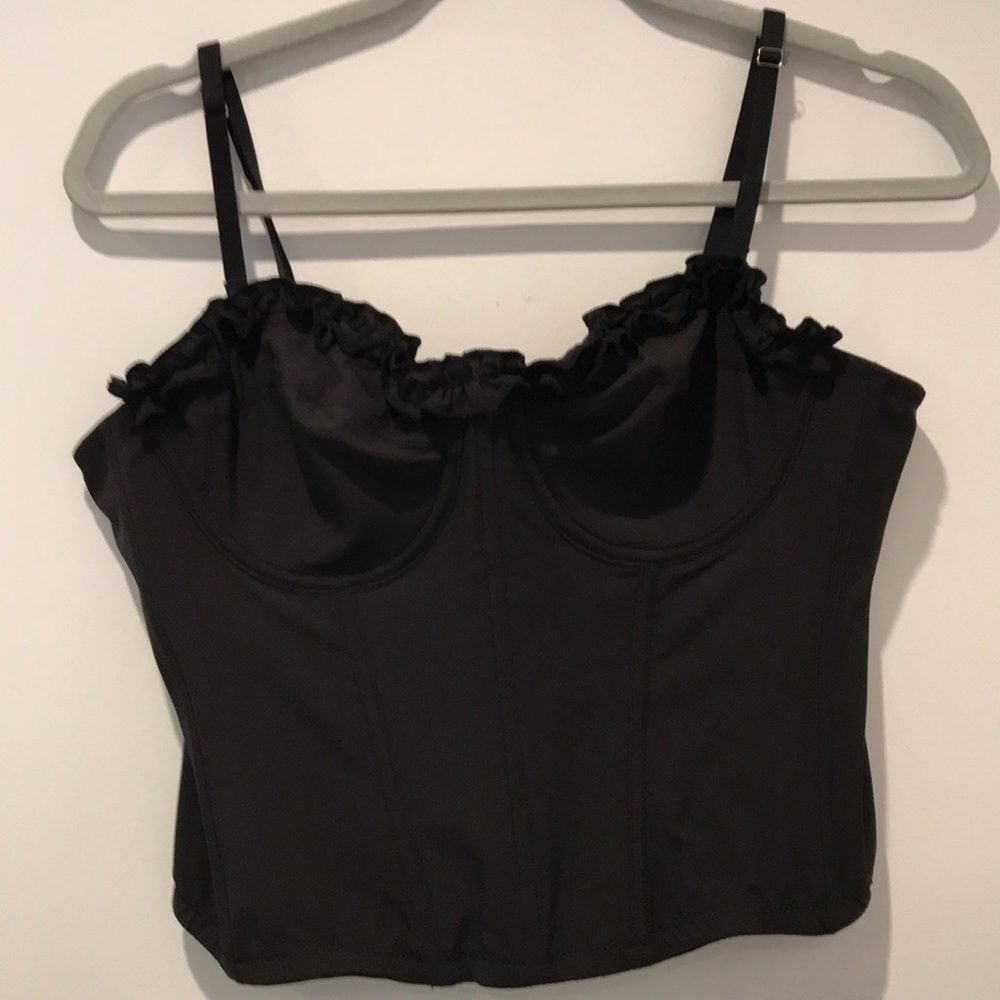 Ruffled Bustier crop top